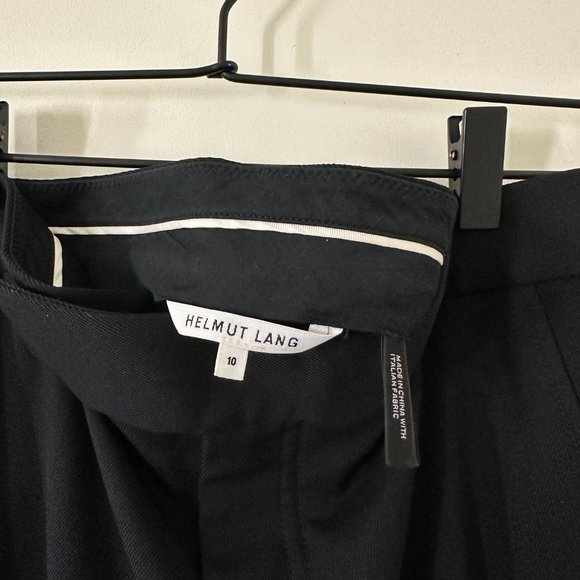 Helmut Lang Zipper Detail Black Wool Trousers - Picture 6 of 10